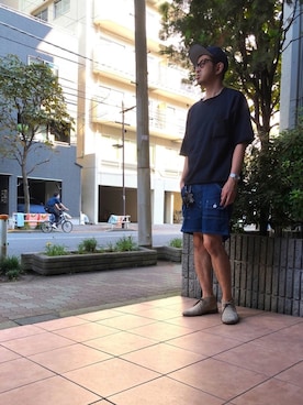 「Subciety（サブサエティ）のアイテム（帽子）」を使った、n@oyaさん（メンズ・174cm）の夏コーディネート