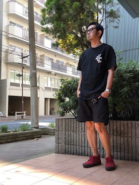 「WISM（ウィズム）のアイテム」を使った、n@oyaさん（メンズ・174cm）の夏コーディネート