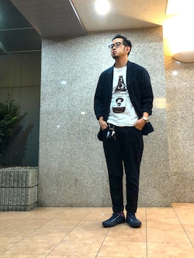 「LEE×NU（リーナノユニバース）のアイテム」を使った、n@oyaさん（メンズ・174cm）の秋コーディネート