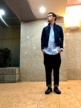 「LEE×NU（リーナノユニバース）のアイテム」を使った、n@oyaさん（メンズ・174cm）の秋コーディネート