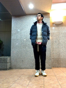 「Cape HEIGHTS（ケープハイツ）のアイテム（ダウンジャケット/コート）」を使った、n@oyaさん（メンズ・174cm）の冬コーディネート