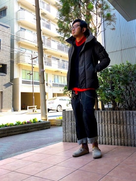 「nonnative（ノンネイティブ）のアイテム（ダウンジャケット/コート）」を使った、n@oyaさん（メンズ・174cm）の冬コーディネート
