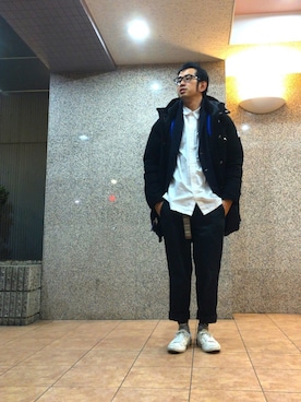 n@oyaさん（メンズ・174cm）の冬コーディネート