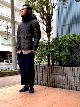 「nonnative（ノンネイティブ）のアイテム（ダウンジャケット/コート）」を使った、n@oyaさん（メンズ・174cm）の冬コーディネート