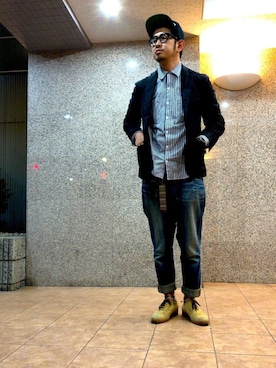 「HiLDK（ハイエルディーケー）のアイテム」を使った、n@oyaさん（メンズ・174cm）の春コーディネート