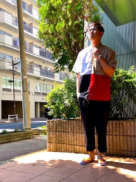 「havaianas（ハワイアナス）のアイテム（サンダル）」を使った、n@oyaさん（メンズ・174cm）の春コーディネート