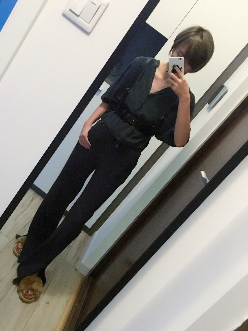 「outfit」｜「Another Editionの2Wayハーネスベルト（ベルト、ブラック系）」を使った、sunmidayさん（レディース・170cm）の秋コーディネートの1枚目の写真