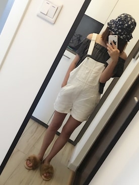 「MOUSSY（マウジー）のアイテム（サロペット/オーバーオール）」を使った、sunmidayさん（レディース・170cm）の秋コーディネート