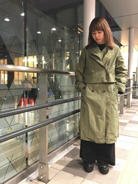「AVIREX（アヴィレックス）のアイテム（トレンチコート）」を使った、ｍａｙｕｋｏさん（レディース・165cm）の春コーディネート