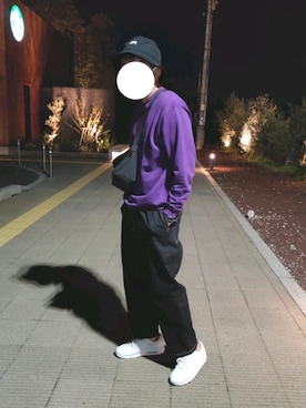 「アイテム（スウェット）」を使った、ころろさん（メンズ・177cm）の秋コーディネート