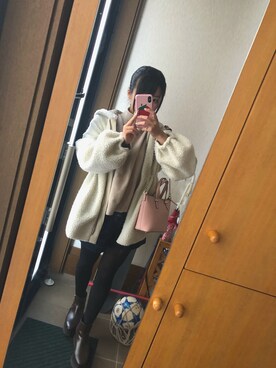 「ボア」｜「アイテム（PC・スマホグッズ/家電）」を使った、Urara❤︎さん（レディース・151cm）の冬コーディネート