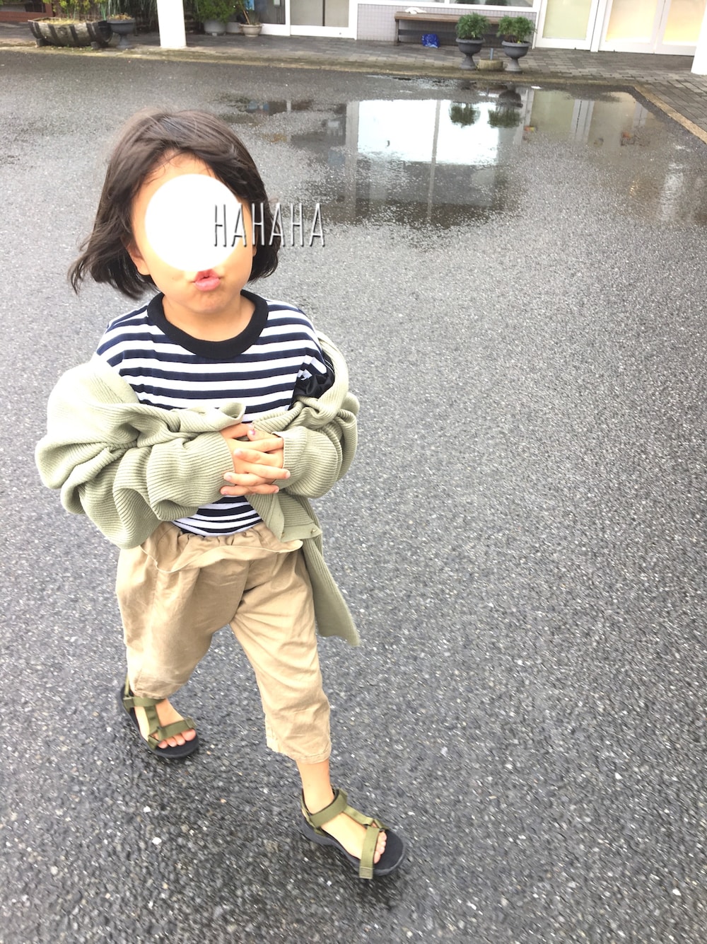 「夏コーデ」｜「Handmadeのアイテム（Tシャツ/カットソー、その他）」を使った、まもるくんさん（キッズ・100cm）の夏コーディネートの1枚目の写真