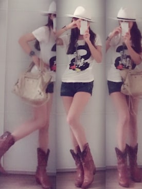 「JOYRICH」｜「アイテム（帽子）」を使った、メルりん♥さん（レディース・157cm）の春コーディネート