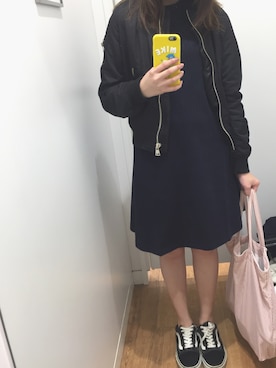 「PULL&BEAR（プルアンドベア）のアイテム（ワンピース）」を使った、LeungChungTingさん（レディース・155cm）の春コーディネート