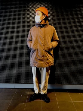 「WILD THINGS（ワイルドシングス）のアイテム（その他アウター）」を使った、Hibiki Sawadaさん（メンズ・173cm）の冬コーディネート