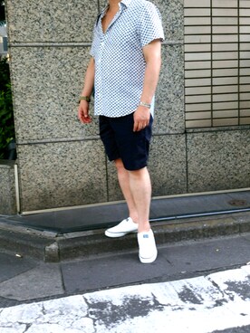 「さんぽ」｜「アイテム（その他）」を使った、しゅんマルさん（メンズ・172cm）の夏コーディネート