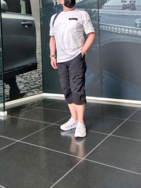 「おとなコーデ」｜「アイテム（カーゴパンツ）」を使った、しゅんマルさん（メンズ・172cm）の夏コーディネート