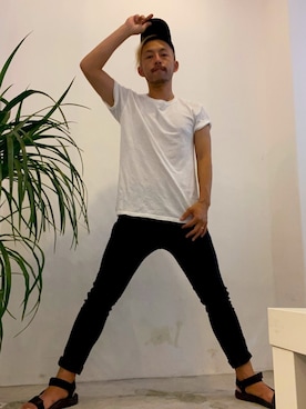 「FREE'S MART（フリーズマート）のアイテム（キャップ）」を使った、TAKAさん（メンズ・174cm）の夏コーディネート