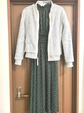 「フレア」｜「アイテム（ブルゾン）」を使った、yahaさん（レディース・156cm）の秋コーディネート