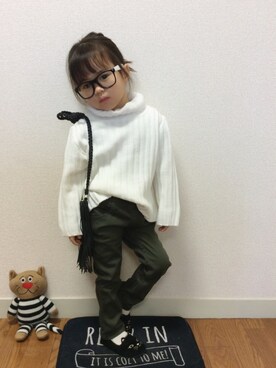 「CIAOPANIC TYPY（チャオパニックティピー）のアイテム（その他）」を使った、as-pさん（キッズ・90cm）の冬コーディネート