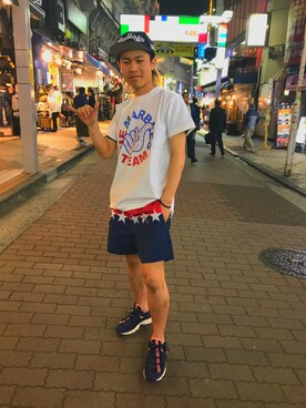 「MARBLES（マーブルズ）のアイテム（帽子）」を使った、kantaさん（メンズ・165cm）の春コーディネート