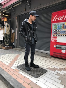 「surt（サート）のアイテム（帽子）」を使った、kantaさん（メンズ・165cm）の夏コーディネート