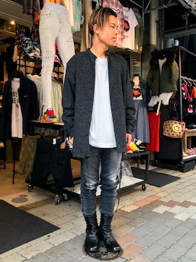 「YANUK（ヤヌーク）のアイテム（トップス）」を使った、kantaさん（メンズ・165cm）の夏コーディネート