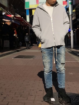 「SOLIDO（ソリード）のアイテム（トップス）」を使った、kantaさん（メンズ・165cm）の冬コーディネート