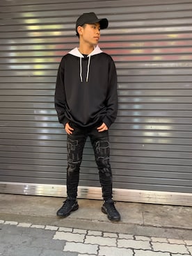 「B'2nd（ビーセカンド）のアイテム（パーカー）」を使った、kantaさん（メンズ・165cm）の春コーディネート