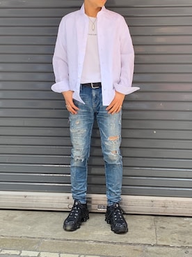 「g-stage（ジーステージ）のアイテム（トップス）」を使った、kantaさん（メンズ・165cm）の春コーディネート