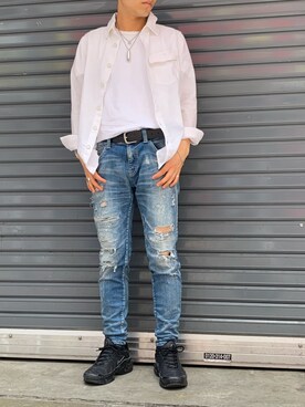 「Cherry Sunburst（チェリーサンバースト）のアイテム」を使った、kantaさん（メンズ・165cm）の夏コーディネート