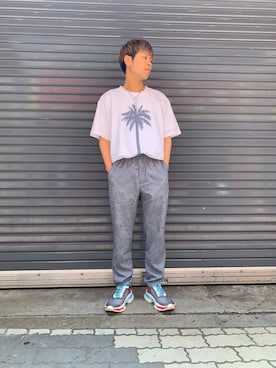 「maxsix（マックスシックス）のアイテム（パンツ）」を使った、kantaさん（メンズ・165cm）の夏コーディネート