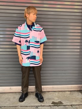 「ON THE TURF（オンザターフ）のアイテム」を使った、kantaさん（メンズ・165cm）の夏コーディネート