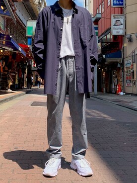 「maxsix（マックスシックス）のアイテム（パンツ）」を使った、kantaさん（メンズ・165cm）の夏コーディネート