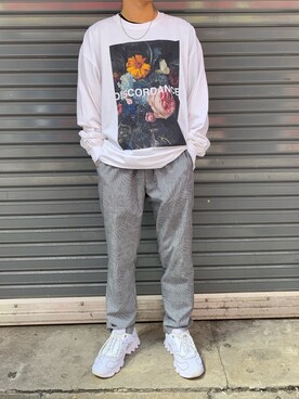 「maxsix（マックスシックス）のアイテム（パンツ）」を使った、kantaさん（メンズ・165cm）の秋コーディネート