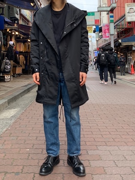 「YANUK（ヤヌーク）のアイテム（パンツ）」を使った、kantaさん（メンズ・165cm）の冬コーディネート