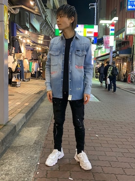 「surt（サート）のアイテム（トップス）」を使った、kantaさん（メンズ・165cm）の春コーディネート