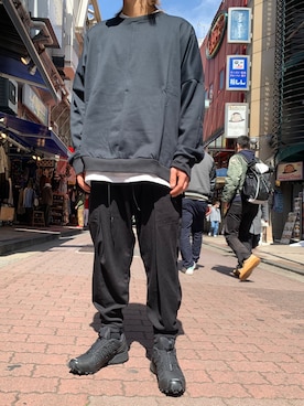 「OURET（オーレット）のアイテム（パンツ）」を使った、kantaさん（メンズ・165cm）の春コーディネート