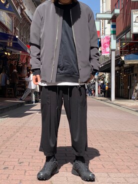 「OURET（オーレット）のアイテム（パンツ）」を使った、kantaさん（メンズ・165cm）の春コーディネート