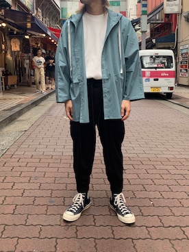 「OURET（オーレット）のアイテム（パンツ）」を使った、kantaさん（メンズ・165cm）の夏コーディネート