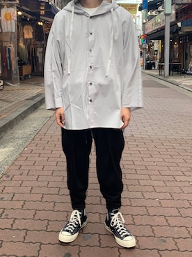 「OURET（オーレット）のアイテム（パンツ）」を使った、kantaさん（メンズ・165cm）の夏コーディネート