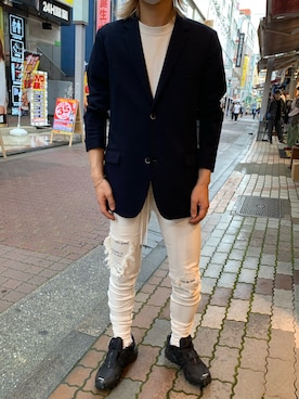「SOLIDO（ソリード）のアイテム（ジャケット/アウター）」を使った、kantaさん（メンズ・165cm）の夏コーディネート