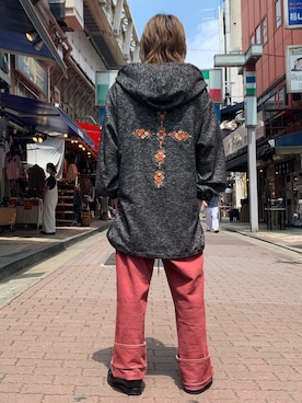 「B'2nd（ビーセカンド）のアイテム（パーカー）」を使った、kantaさん（メンズ・165cm）の夏コーディネート