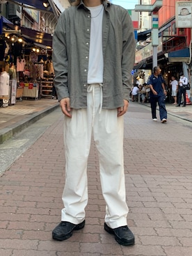 「OURET（オーレット）のアイテム（トップス）」を使った、kantaさん（メンズ・165cm）の夏コーディネート