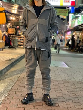 「B'2nd（ビーセカンド）のアイテム（パーカー）」を使った、kantaさん（メンズ・165cm）の秋コーディネート