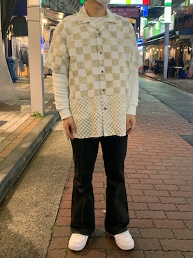「OURET（オーレット）のアイテム（トップス）」を使った、kantaさん（メンズ・165cm）の春コーディネート