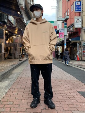 「B'2nd（ビーセカンド）のアイテム（パーカー）」を使った、kantaさん（メンズ・165cm）の春コーディネート