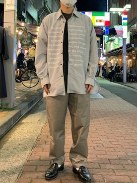 「OURET（オーレット）のアイテム（トップス）」を使った、kantaさん（メンズ・165cm）の春コーディネート