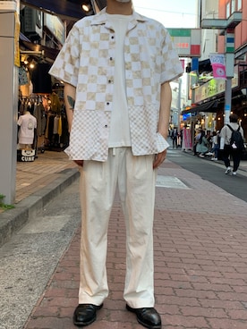 「OURET（オーレット）のアイテム（トップス）」を使った、kantaさん（メンズ・165cm）の春コーディネート