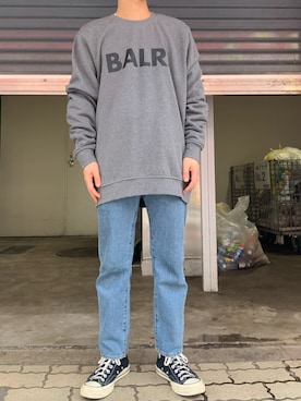 「BALR.（ボーラー）のアイテム（スウェット）」を使った、kantaさん（メンズ・165cm）の春コーディネート